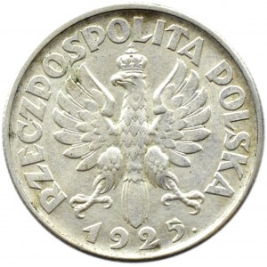 Polen, 2. Republik Polen, Spikes, 2 Zloty 1925, London, ein sehr schönes Exemplar