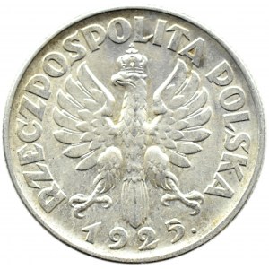 Polska, II RP, Kłosy, 2 złote 1925, Londyn, bardzo ładny egzemplarz