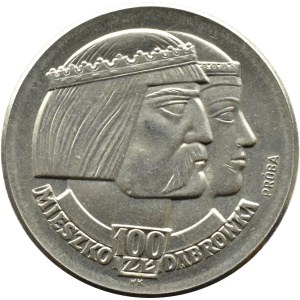 Poland, People's Republic of Poland, 100 zloty 1960, Mieszko and Dabrowka - sample, nickel, Warsaw, UNC