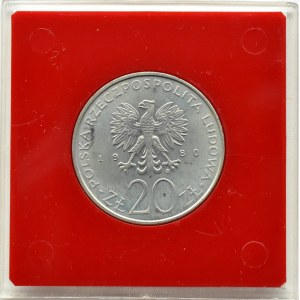 Polen, PRL, 20 Zloty 1980, Łódź 1905, Probe, Warschau