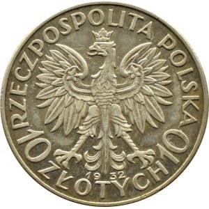 Poland, Second Republic, Head of a Woman, 10 zloty 1932, London