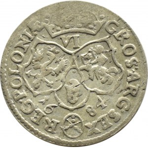 Jan III Sobieski, šestipence 1684 TLB, Bydgoszcz, erb Jelita