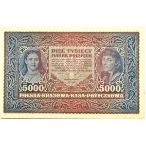 Polsko, Druhá republika, 5000 marek 1920, II. série AH, Varšava, UNC/UNC-