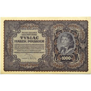 Polen, Zweite Republik, 1000 Mark 1919, 2. Serie AE - Typ 4, Warschau, UNC