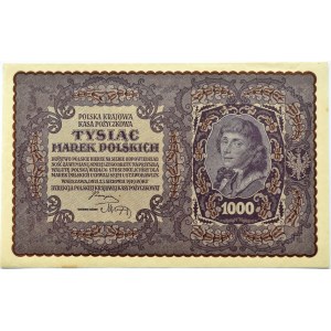 Poland, Second Republic, 1000 marks 1919, 2nd series E - type 4, Warsaw