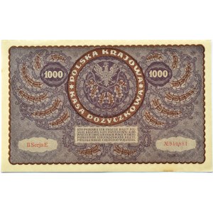 Polen, Zweite Republik, 1000 Mark 1919, 2. Serie E - Typ 4, Warschau