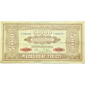 Polsko, Druhá republika, 50000 marek 1922, série Y, Varšava