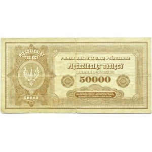 Polen, Zweite Republik, 50000 Mark 1922, Serie Y, Warschau