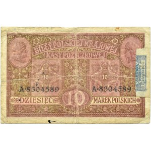 General Government, 10 marks 1916, General, series and numeral A8....