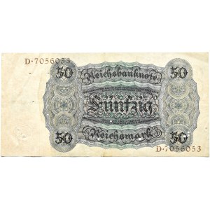 Německo, Výmarská republika, 50 marek 1924, série D/D, Berlín, RARE