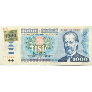 Československo, 1000 korun 1985, série U22, Praha