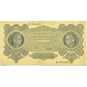 Poland, Second Republic, 10000 marks 1922, series B, Warsaw