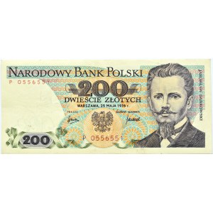 Polska, PRL, J. Dąbrowski, 200 złotych 1976, seria P, Warszawa