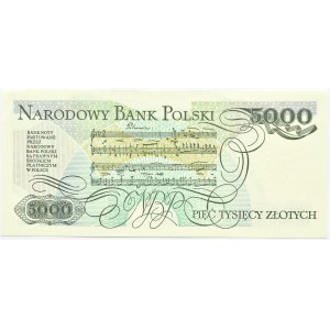 Polsko, PRL, F. Chopin, 5000 zlotých 1988, série CT, Varšava, UNC