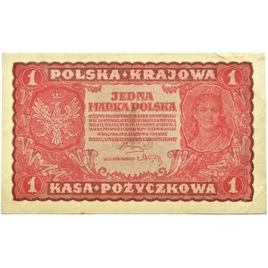 Polen, Zweite Republik, 1 Mark 1919, 1. Serie DA, Warschau