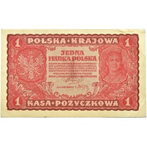 Poland, Second Republic, 1 mark 1919, 1st DA series, Warsaw