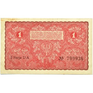 Polen, Zweite Republik, 1 Mark 1919, 1. Serie DA, Warschau