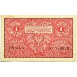 Poland, Second Republic, 1 mark 1919, 1st DA series, Warsaw