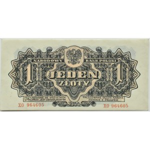 People's Poland, Lublin series, 1 zloty 1944, XO series, UNC