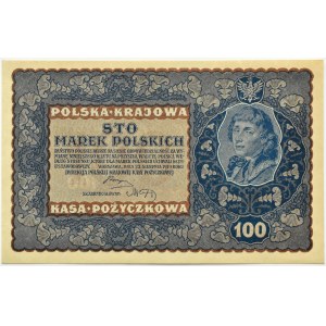Polska, II RP, 100 marek 1919, IH seria L, Warszawa, UNC