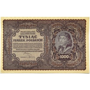 Poland, Second Republic, 1000 marks 1919, 1st series BN - type 7, Warsaw