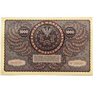 Polen, Zweite Republik, 1000 Mark 1919, 1. Serie BN - Typ 7, Warschau