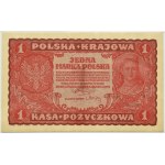 Polska, II RP, 1 marka 1919, I seria BX, Warszawa, PMG 66 EPQ