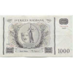 Schweden, 1000 Kronen 1965, Gustav Vasa, RARE