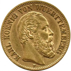 Deutschland, Baden, Karl, 10 Mark 1876 G, Karlsruhe