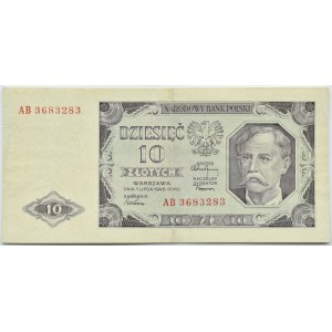 Polen, RP, 10 Zloty 1948, Serie AB, Warschau