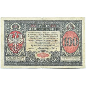 Generalgouvernement, 100 Mark 1916, General, Serie A