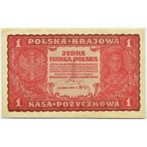 Poland, Second Republic, 1 mark 1919, 1st series CG, Warsaw