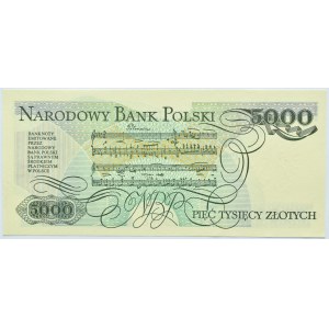 Polska, PRL, F. Chopin, 5000 złotych 1988, seria CS, Warszawa, UNC