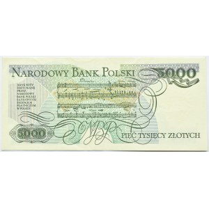 Polska, PRL, F. Chopin, 5000 złotych 1988, seria DU, Warszawa, UNC