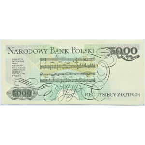 Polska, PRL, F. Chopin, 5000 złotych 1988, seria CK, Warszawa, UNC