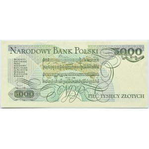 Polska, PRL, F. Chopin, 5000 złotych 1988, seria DY, Warszawa, UNC