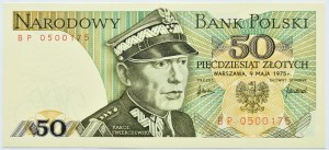 Poland, PRL, Gen. K. Świerczewski, 50 zloty 1975, BP series, Warsaw, UNC