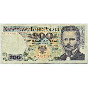 Poland, People's Republic of Poland, J. Dabrowski, 200 gold 1976, W series, Warsaw