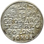 Sigismund III. Wasa, Trojak 1605 (gewöhnliche fünf), Krakau