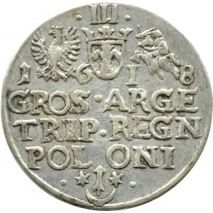 Sigismondo III Vasa, trojak 1618, Cracovia, molto bello