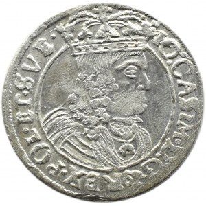Jan II Kazimierz, szóstak 1662 GB-A, Lwów, PIĘKNY!