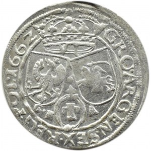 Ján II Kazimír, šesťpence 1662 GB-A, Ľvov, KRÁSNY!