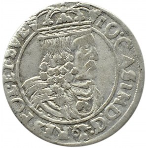 Jan II Kazimierz, szóstak 1662 GB-A, Lwów, Ładny!