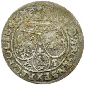 John II Casimir, sixpence 1662 A-T, Krakow