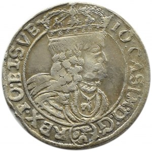 John II Casimir, sixpence 1662 AC-PT, Cracow, VERY RARE