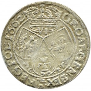 John II Casimir, sixpence 1662 AC-PT, Cracow, VERY RARE