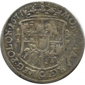 Johann III. Sobieski, ort 1677 SB, Leliwa-Wappen im Schild, Bydgoszcz