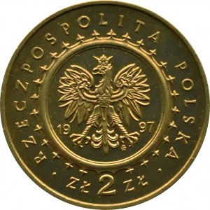 Polen, III RP, 2 Zloty 1997, Schloss Pieskowa Skala, Warschau, UNC