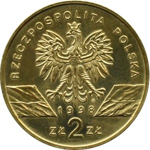 Polen, III RP, 2 Zloty 1998, Kröte Paskówka, Warschau