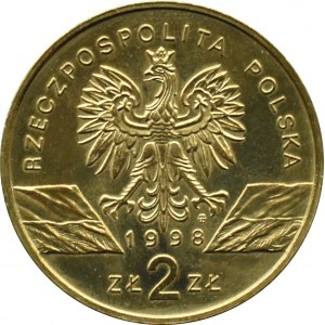Poland, III RP, 2 zloty 1998, Toad Paskówka, Warsaw